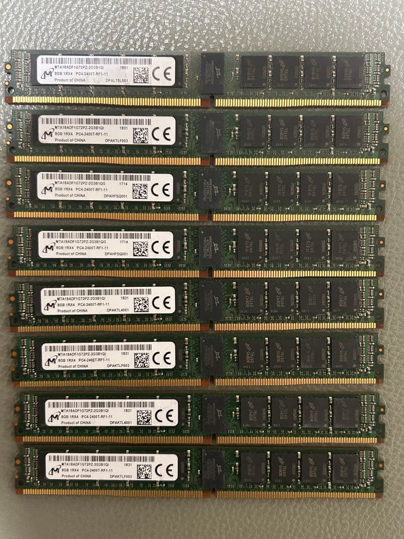 計64GB(8GB×8枚) 1Rx8 PC4-3200AA