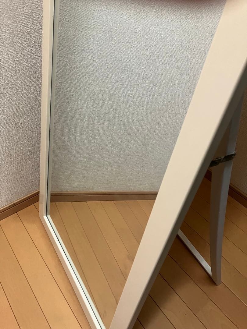 【直接引取可】大型ミラー　ホワイト　姿見　全身