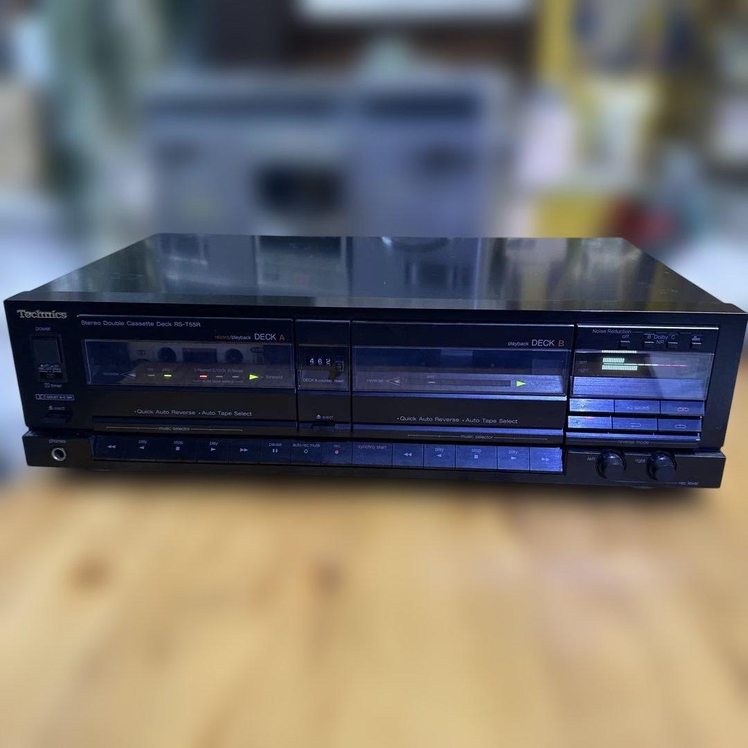 80年代Technics ダブルリバースカセットデッキ RS-T55R 動作品