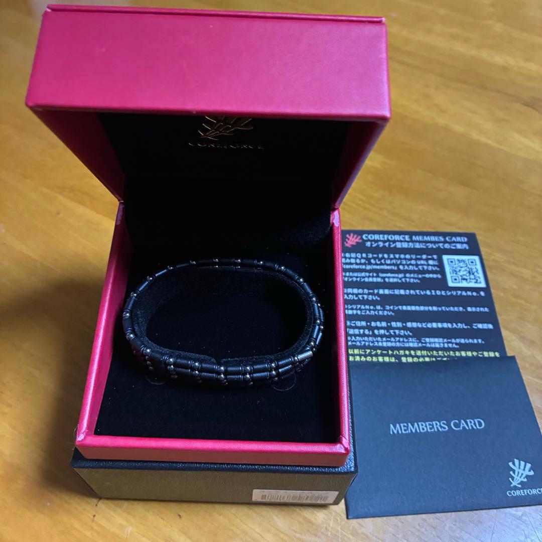 COREFORCE ブラックビーズブレスレット　70㎝