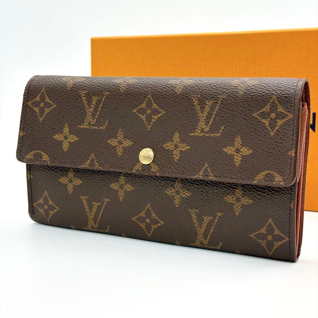 【良品】ルイヴィトン モノグラム ポシェット ポルトモネ クレディ 長財布 サラ