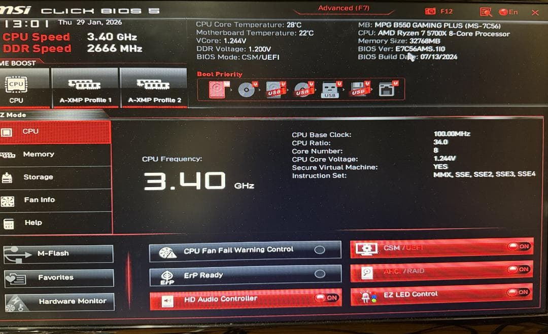 AMD Ryzen7 5700X マザーボード・メモリ・GPU・SSD・ケース付