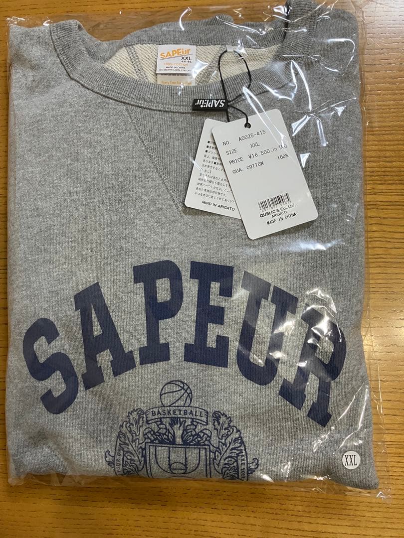 SAPEUR サプール クルーネック トレーナー スウェット XXL