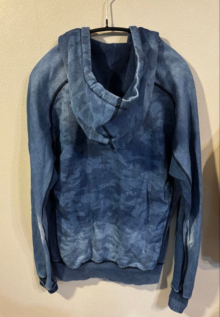 1PIU1UGUALE3 カモフラ デニム 柄 スウェット セットアップ