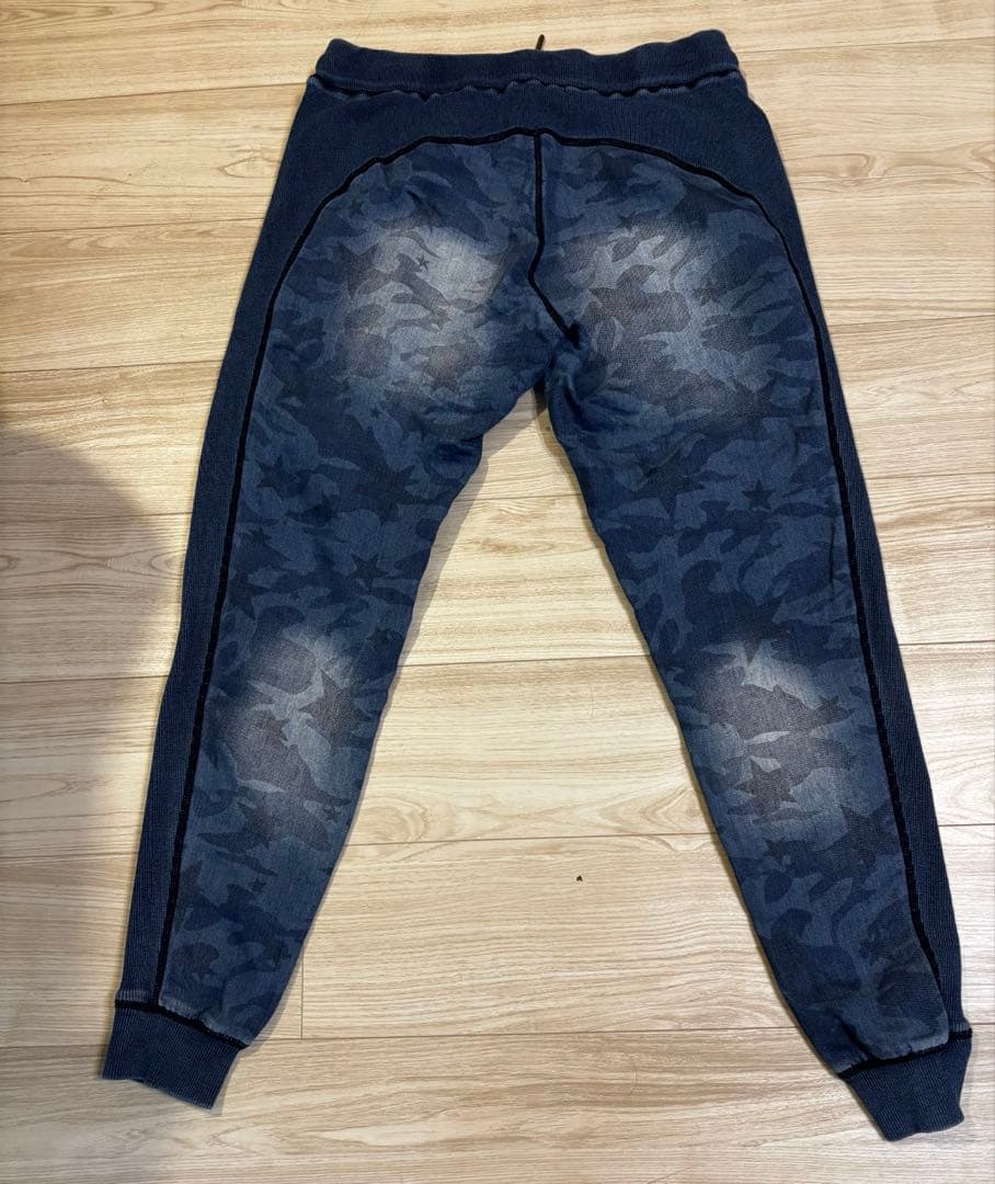 1PIU1UGUALE3 カモフラ デニム 柄 スウェット セットアップ