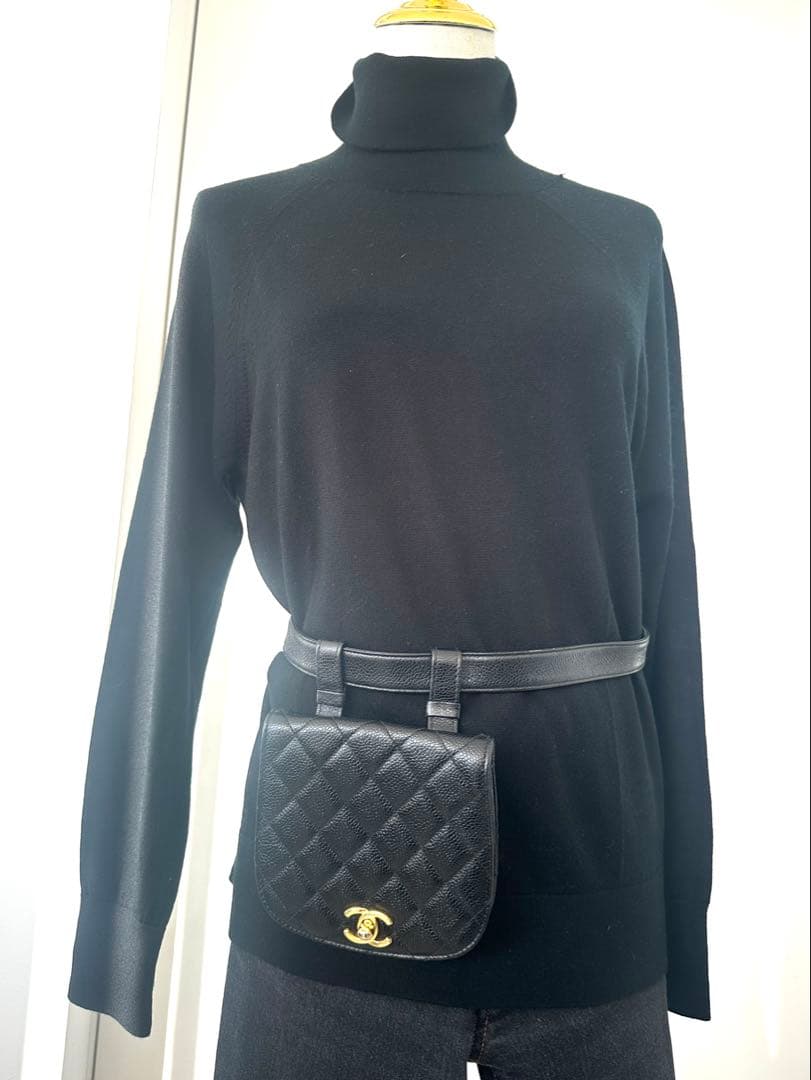 CHANEL マトラッセブラック ウエストポーチ