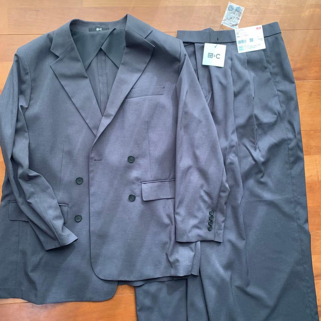 XXL UNIQLOC 感動ダブルジャケット　タックワイドパンツ セットアップ