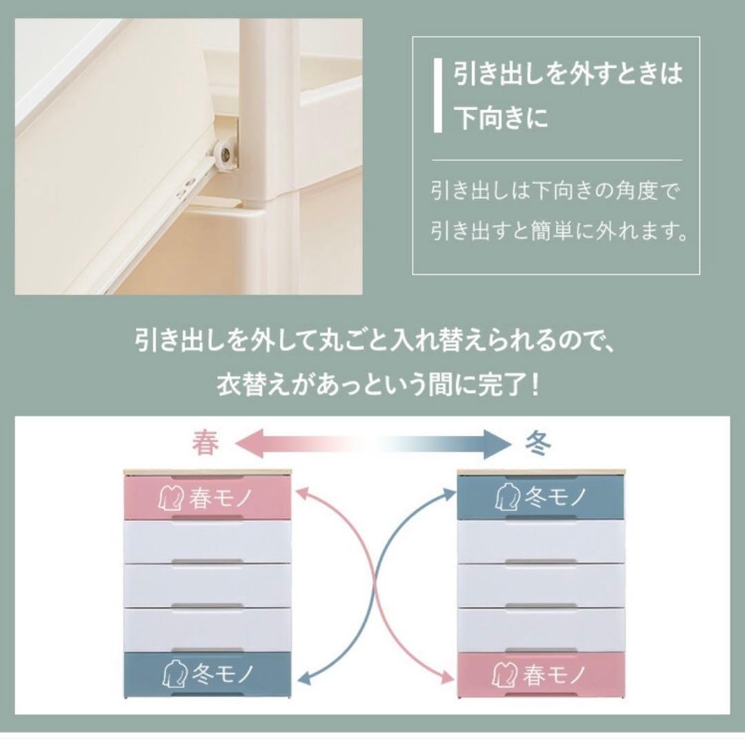 シンプルデザイン チェスト 収納力抜群　7段