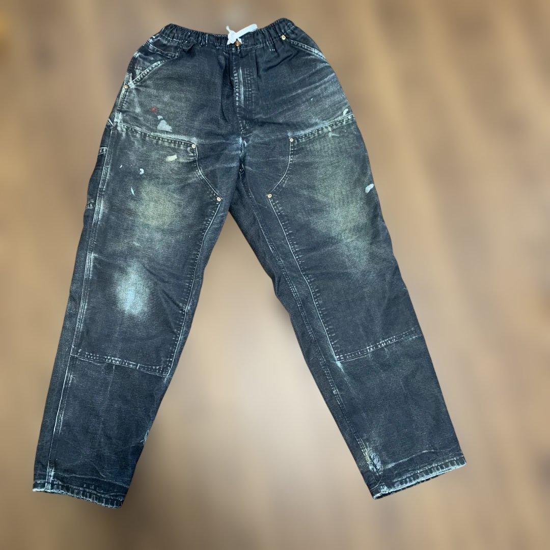 三軒茶屋アス激レア❗️us アス　カーハート　転写ダブルニーイージーパンツ