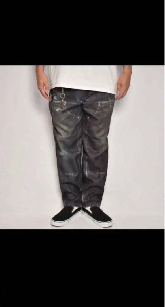 三軒茶屋アス激レア❗️us アス　カーハート　転写ダブルニーイージーパンツ