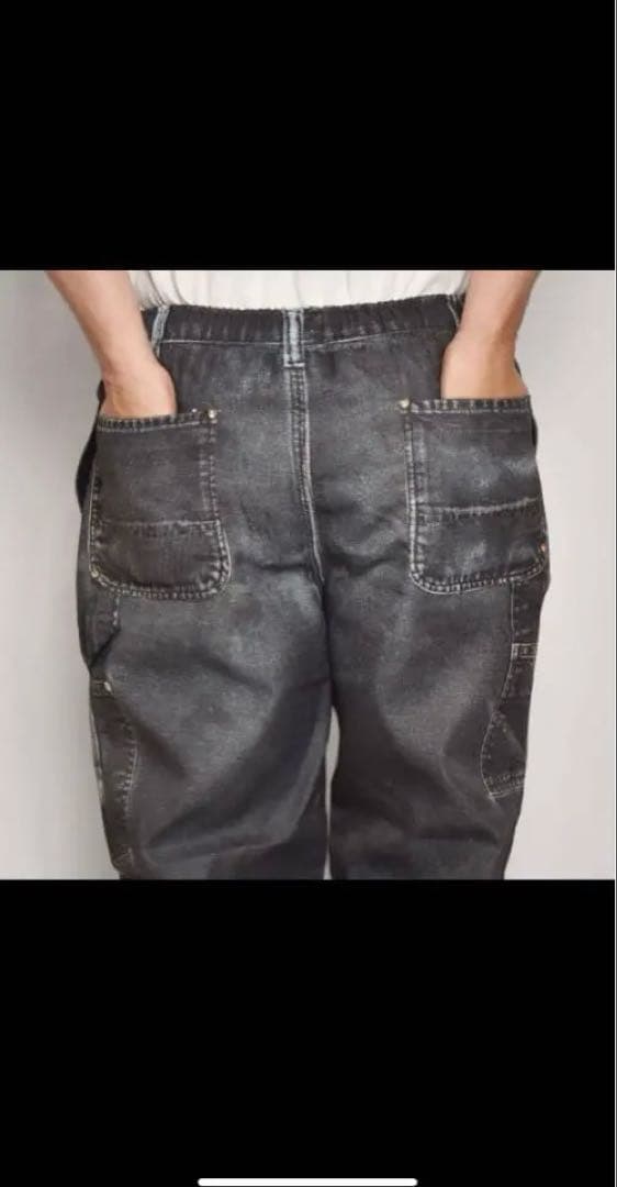 三軒茶屋アス激レア❗️us アス　カーハート　転写ダブルニーイージーパンツ