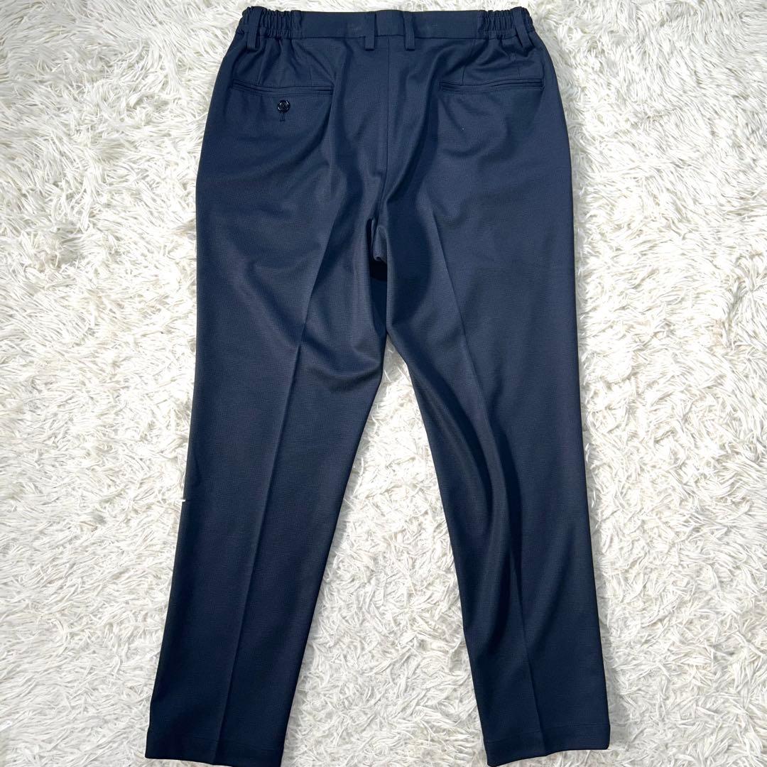 【未使用タグ付】アオキ プリントジャージミニチェックセットアップ ネイビーXL