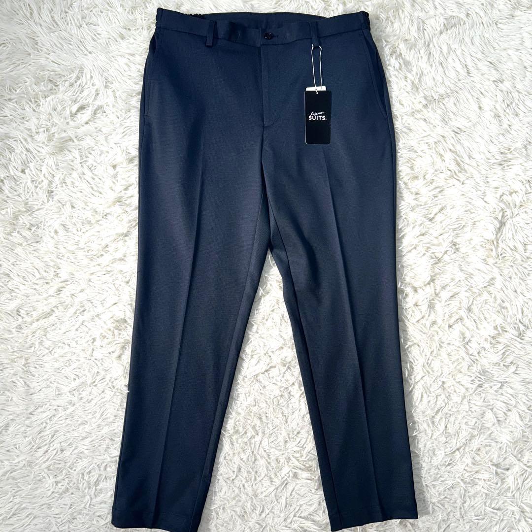 【未使用タグ付】アオキ プリントジャージミニチェックセットアップ ネイビーXL