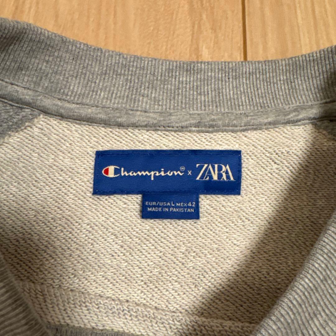 CHAMPION ® X ZARA パッチ クルーネック スウェットシャツ L