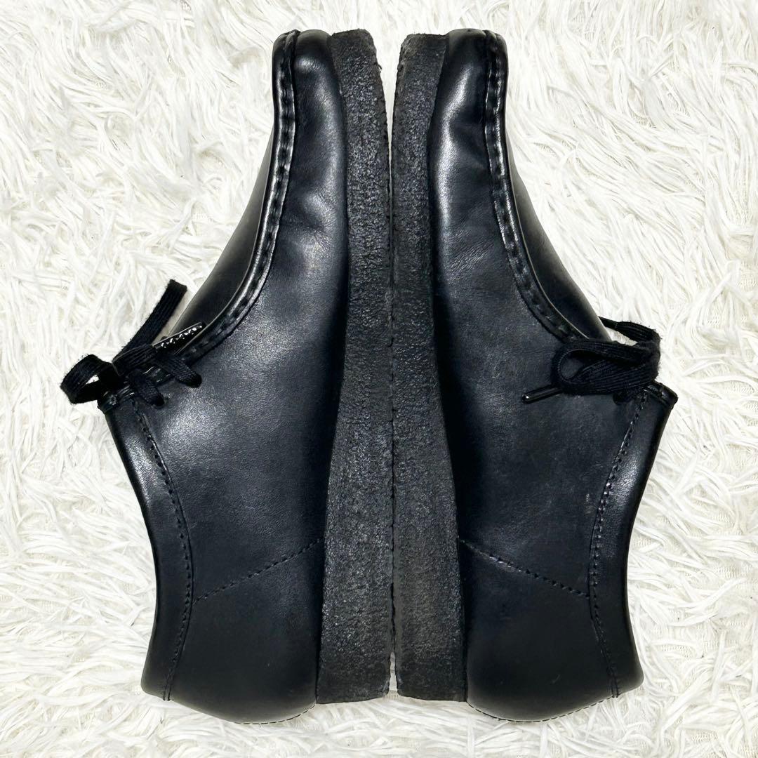 ✨美品✨クラークス Clarksワラビー ブラック オールレザー モカシン26㎝