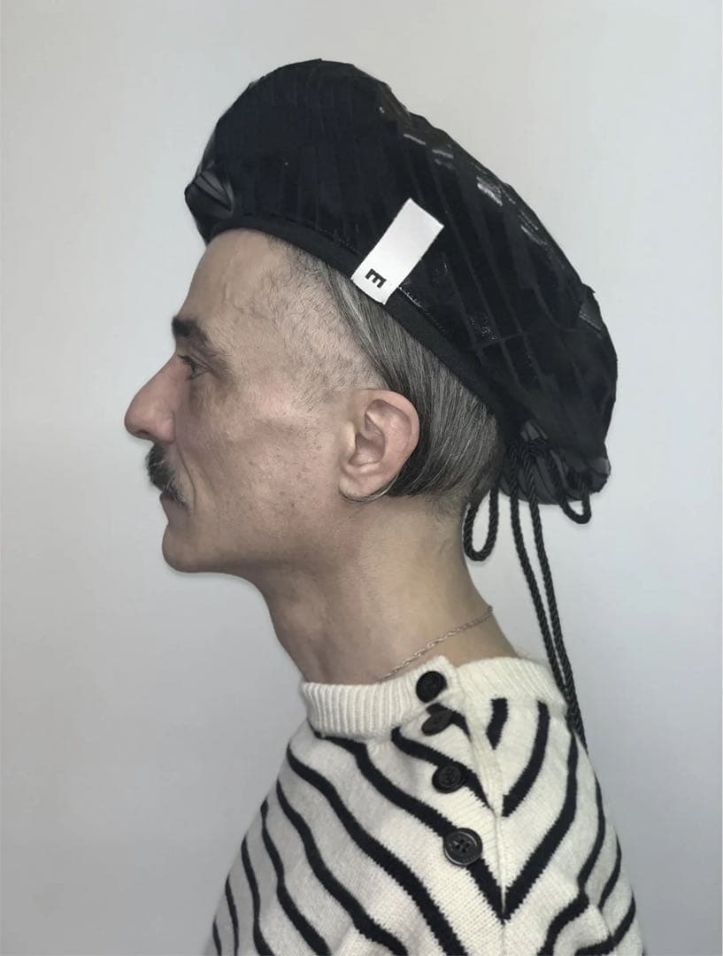 HIZUNE ヒヅメ　ベレー帽　 帽子　黒　comme des garcons