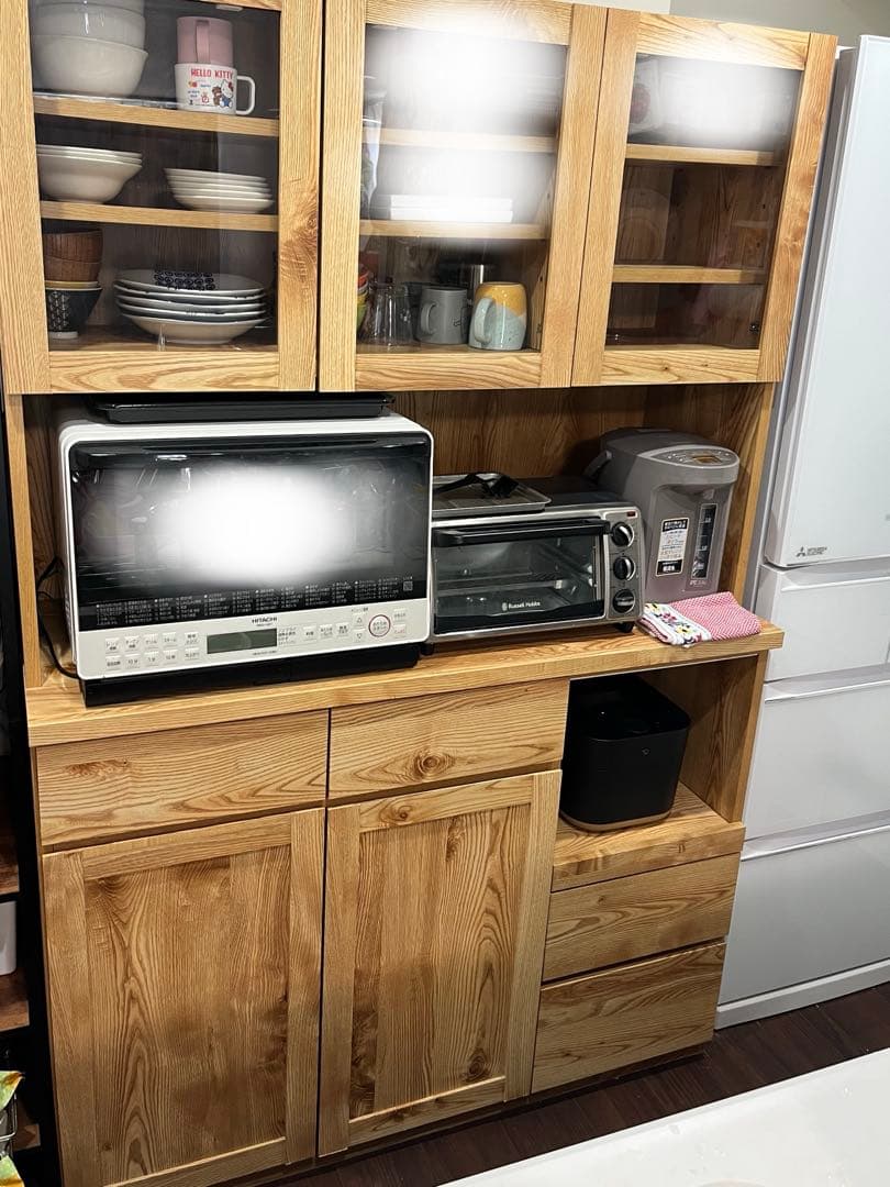 LOWYA 耐震ラッチ付き食器棚 120cm