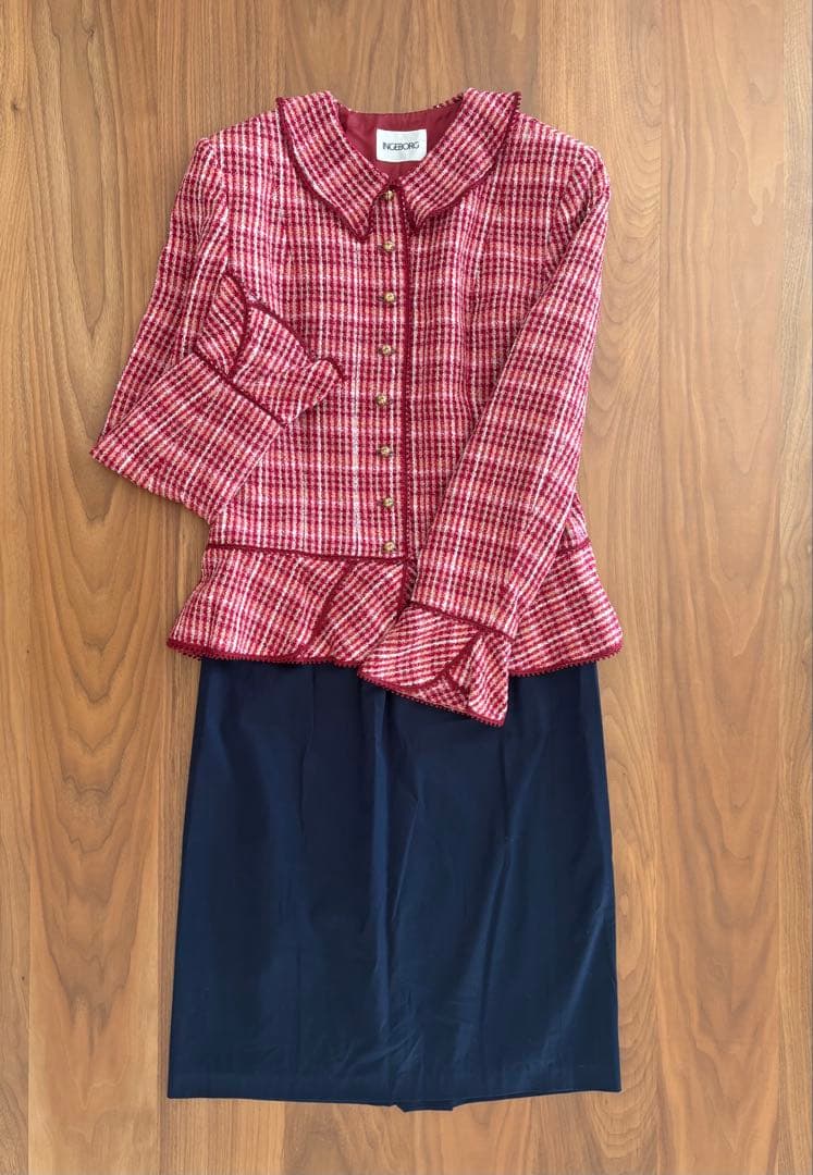 INGEBORG ヴィンテージジャケット ピンクハウス日本製 ツイード 金ボタン