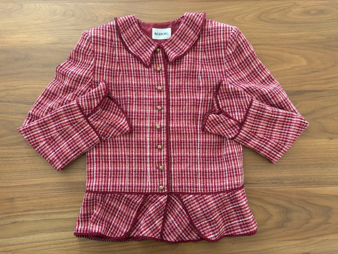 INGEBORG ヴィンテージジャケット ピンクハウス日本製 ツイード 金ボタン