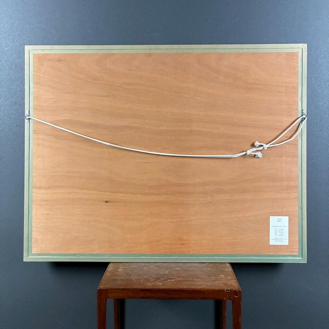 美品 中島千波「白牡丹」シルクスクリーン 大作 直筆サイン・印章・証明シール有