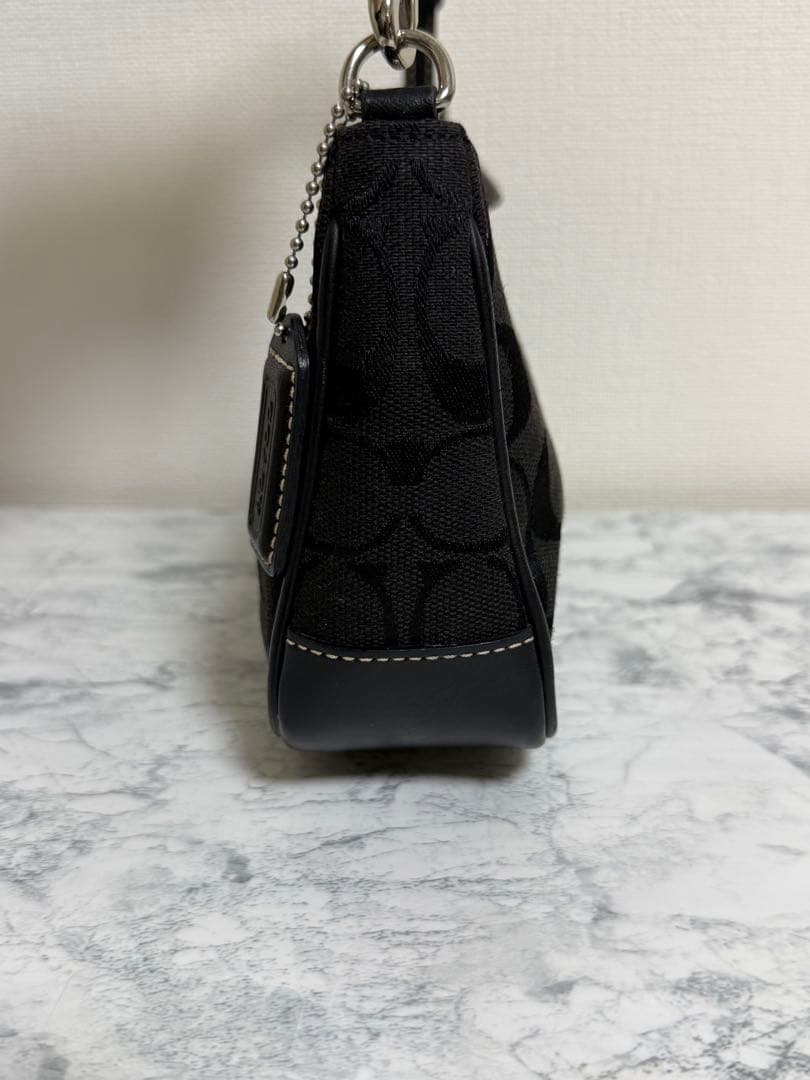 COACH コーチ アクセサリーポーチ シグネチャー ブラック 黒