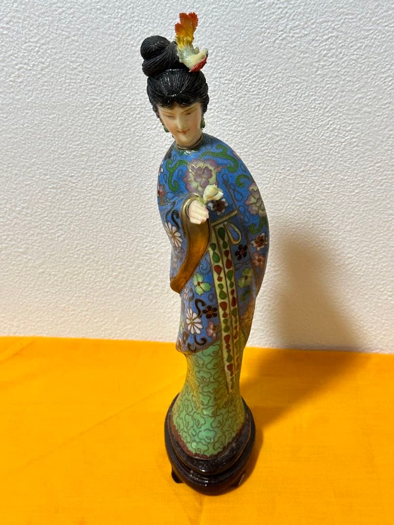 景泰藍 七宝焼美人 中国骨董