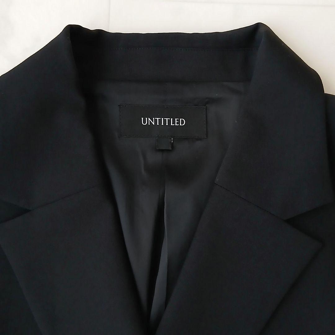 美品 アンタイトル 洗える ウール ダブルブレストベスト M ブラック 日本製
