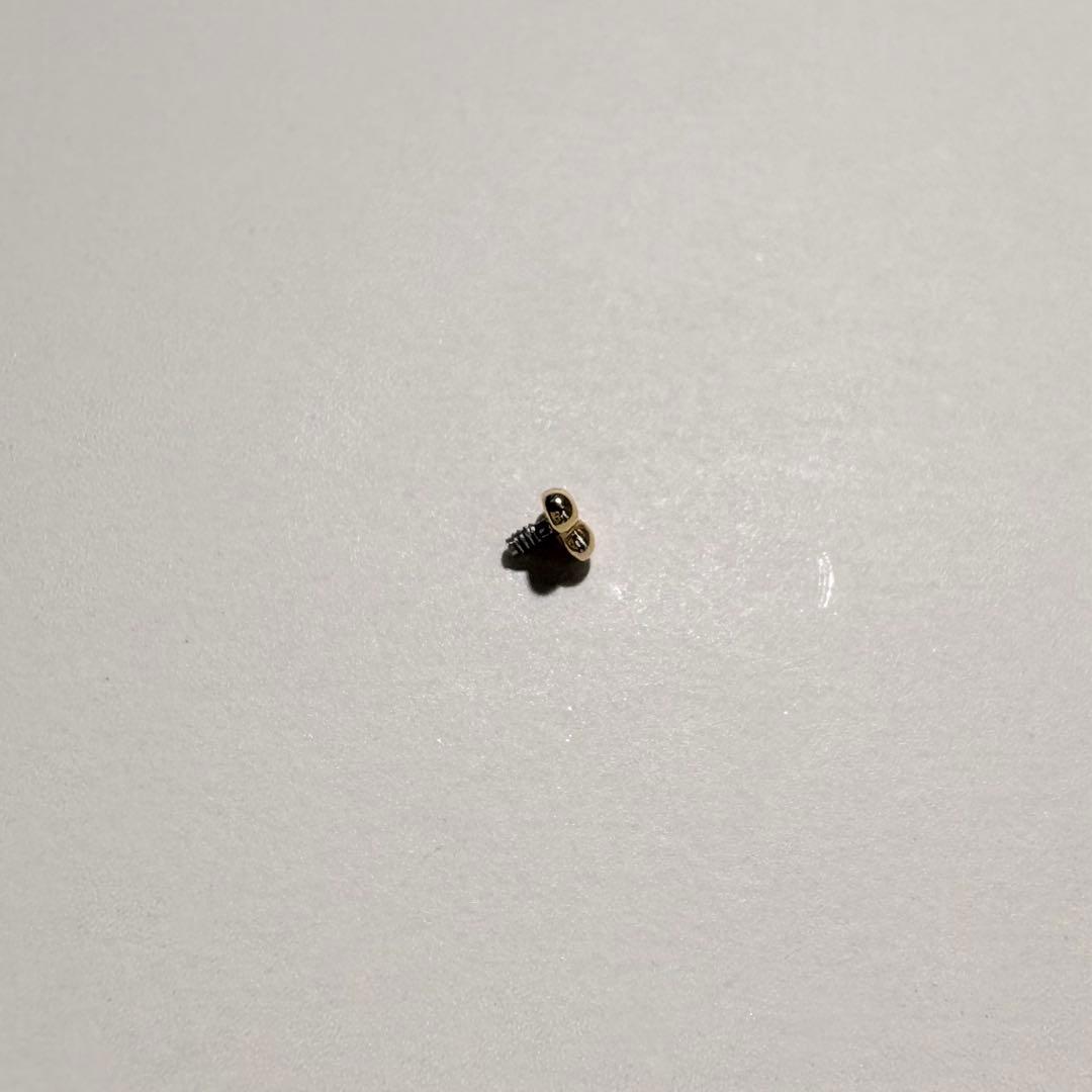 アナトメタル　K18 トゥリビーズエンド（16G）