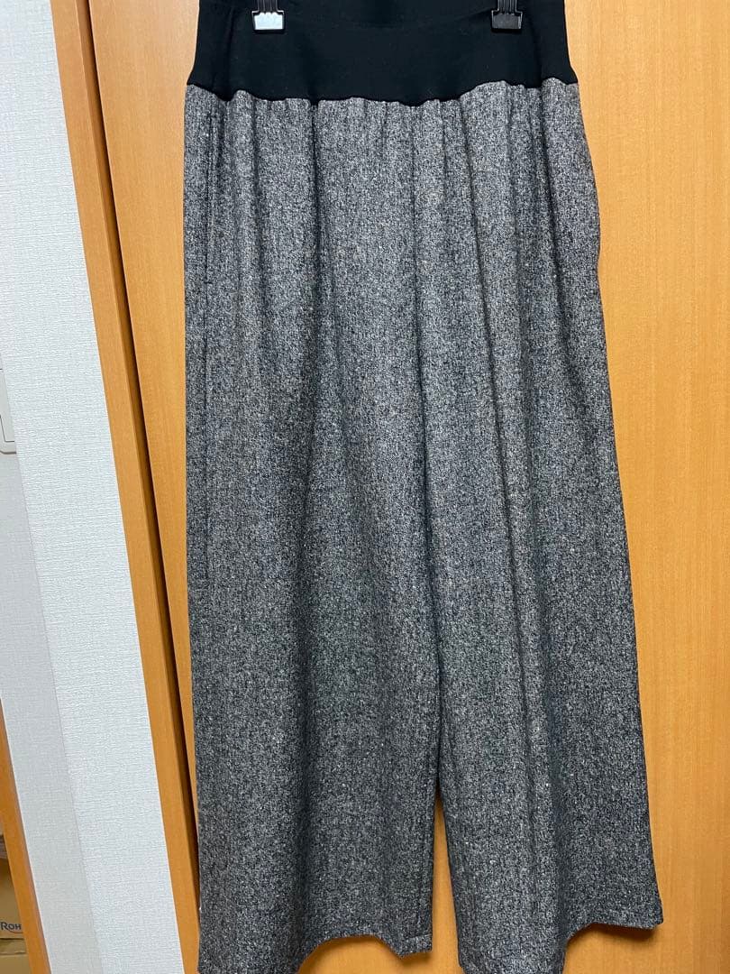ビアズリー ウエストリブネップツイード パンツ ブラック size2