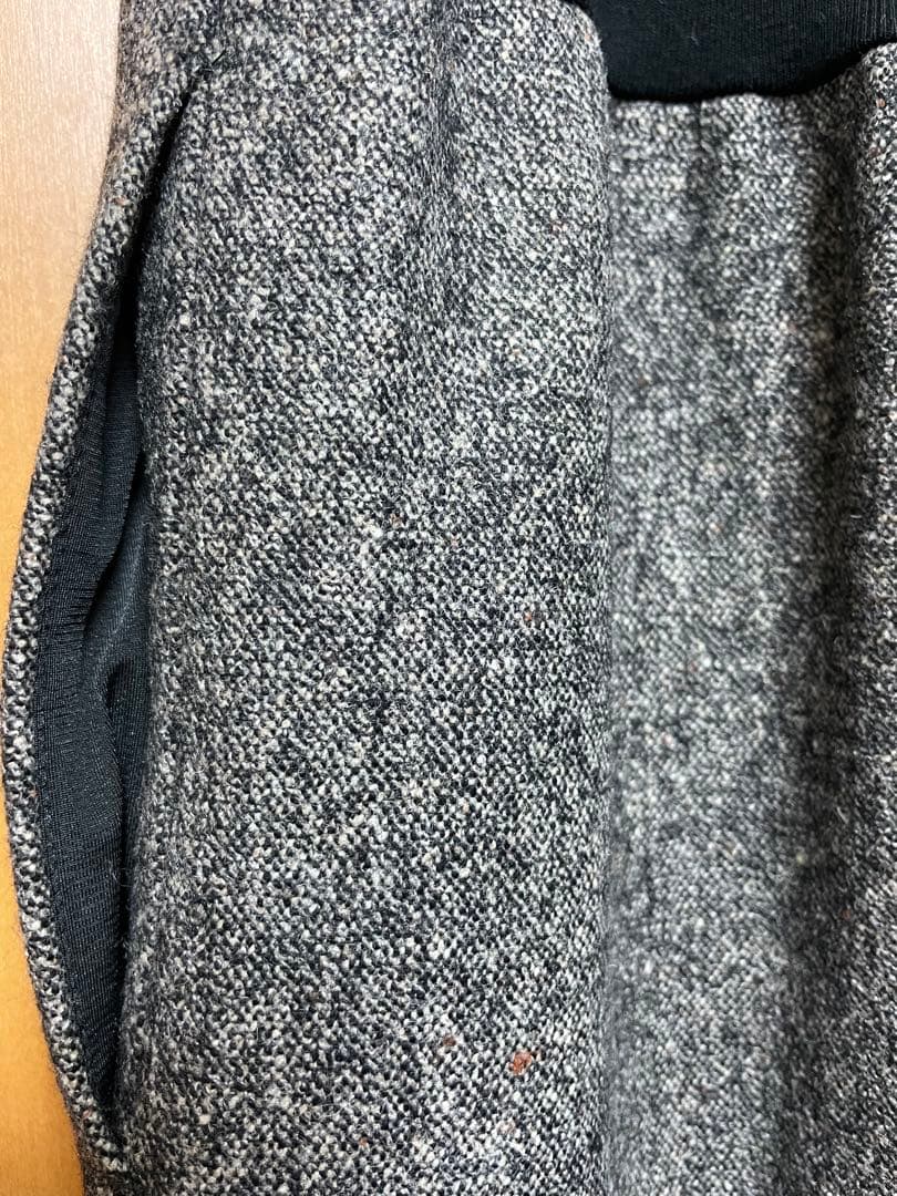ビアズリー ウエストリブネップツイード パンツ ブラック size2