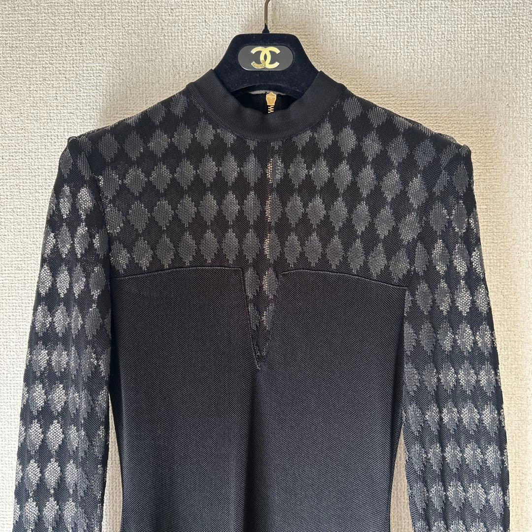 BALMAIN バルマン　バックジップ　タイトフィット　ブラックワンピース