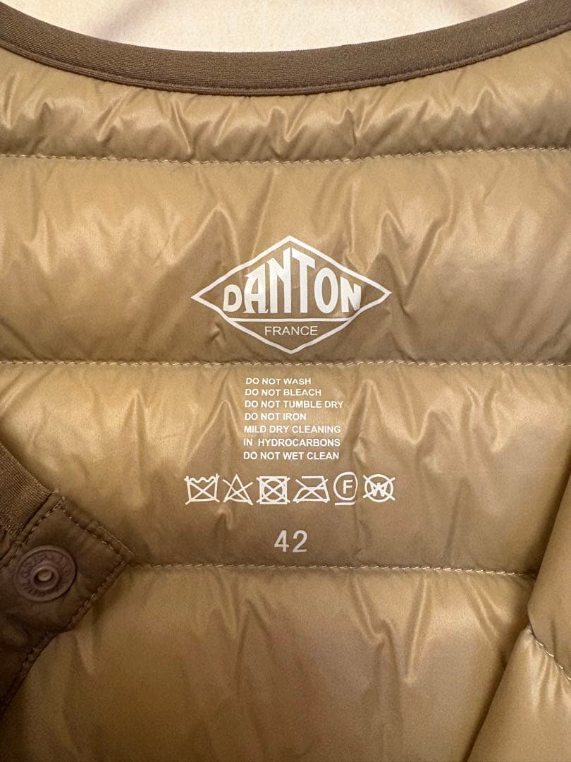 DANTON ブラウン ダウンベスト 42