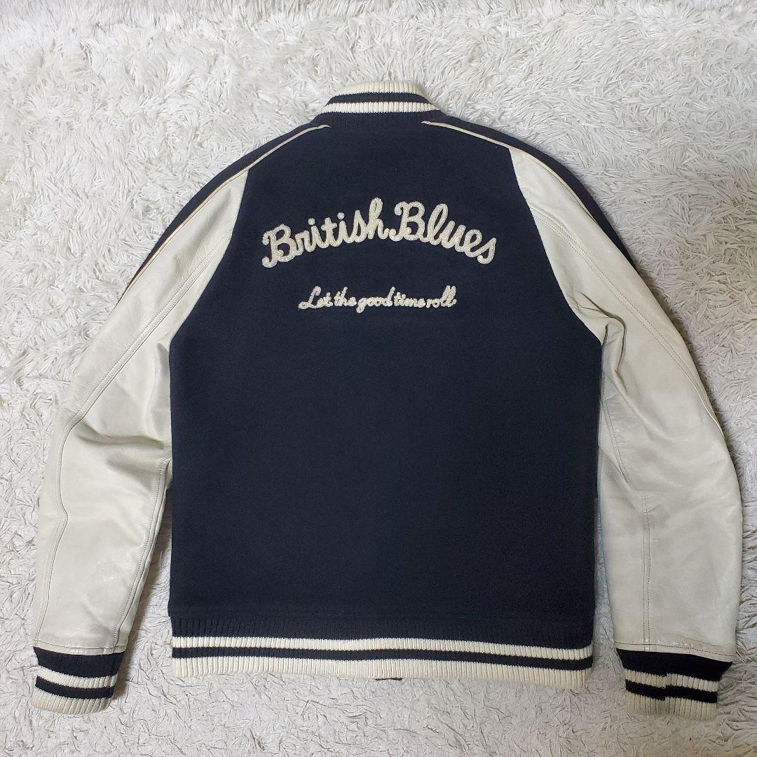 希少 STIFF レザー ウール スタジャン バイカラー 日本製 M