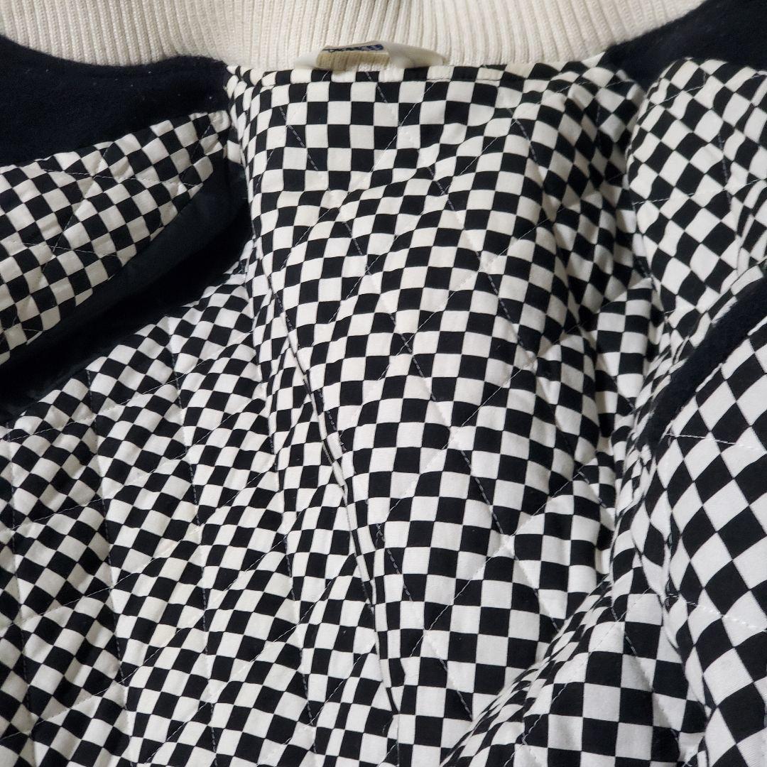 希少 STIFF レザー ウール スタジャン バイカラー 日本製 M