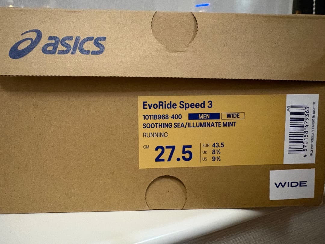 新品 ASICS EvorideSpeed3 エボライドスピード3 27.5W