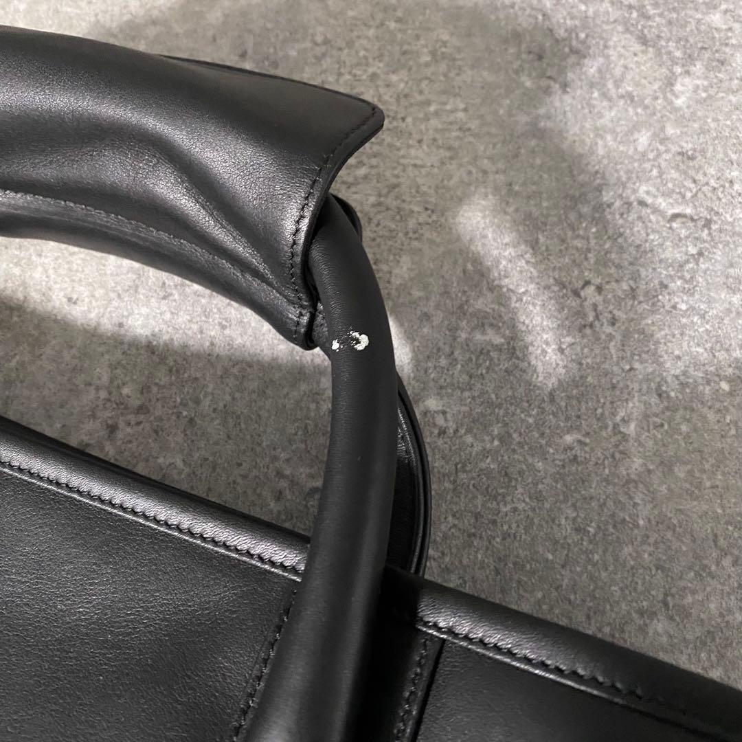 美品 COACH コーチ オールレザー ボストンバッグ ブラック 黒0596