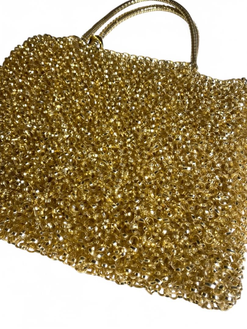 ANTEPRIMA ゴールドビーズバッグ