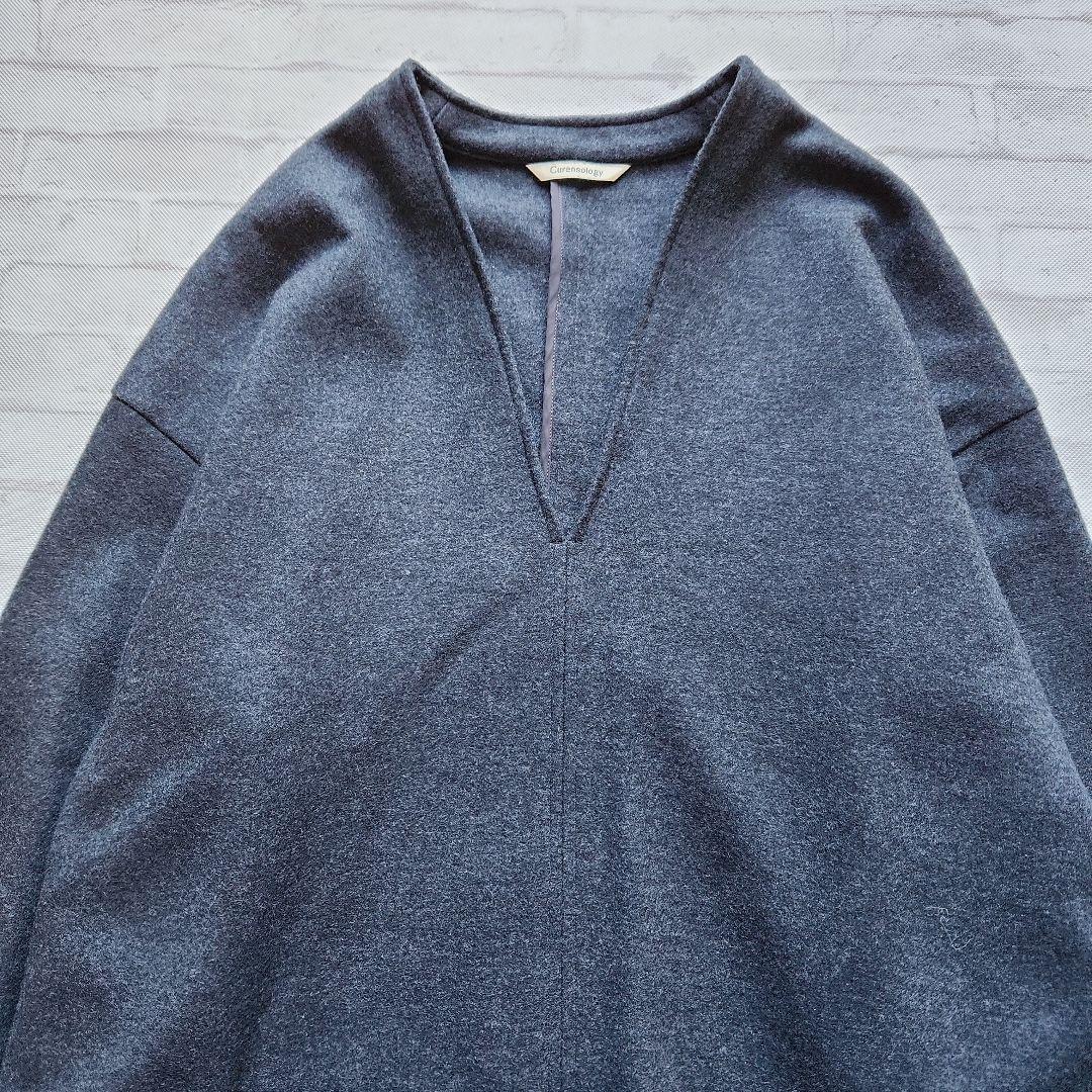 カレンソロジー　メルトンスムースワンピース　チャコールグレー　24AW