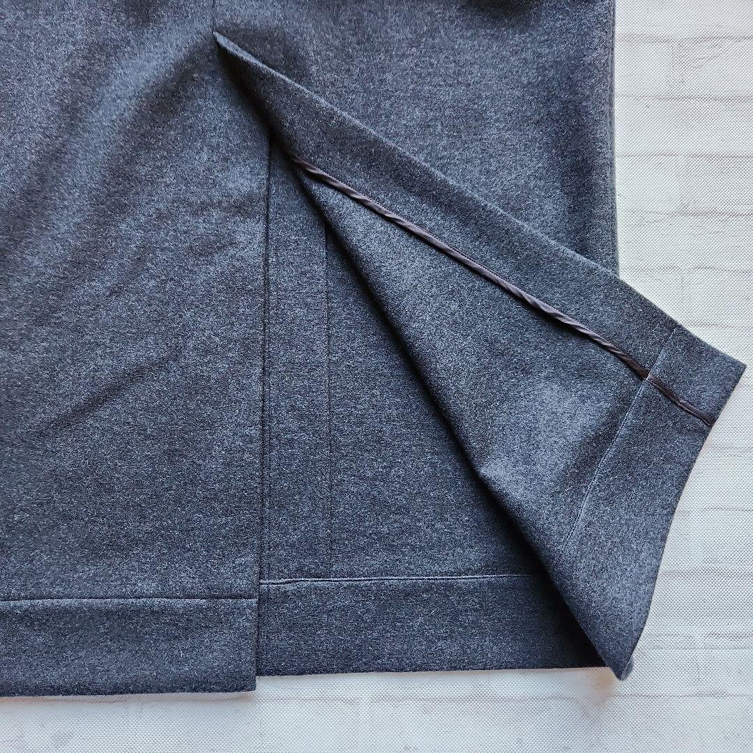 カレンソロジー　メルトンスムースワンピース　チャコールグレー　24AW