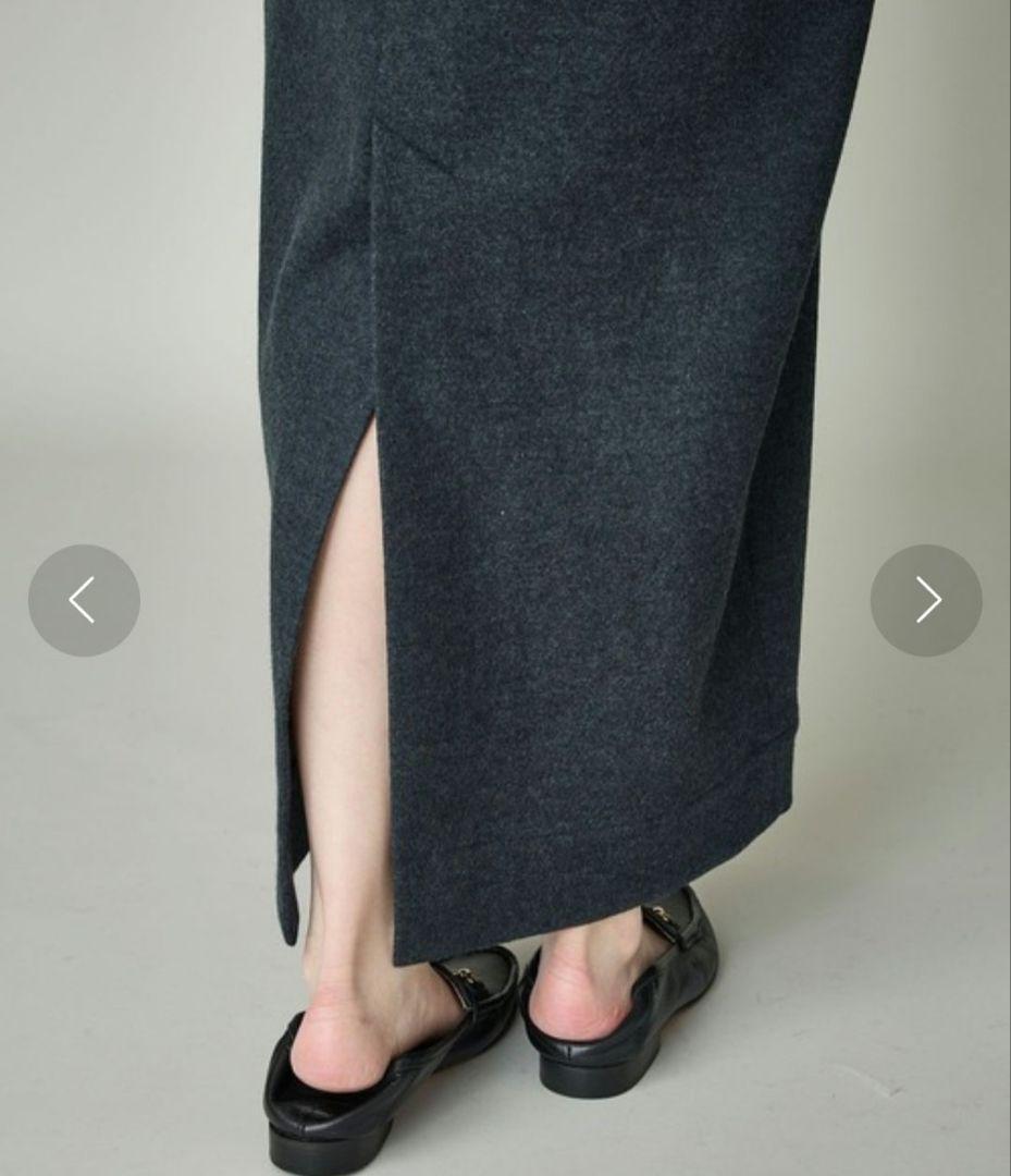 カレンソロジー　メルトンスムースワンピース　チャコールグレー　24AW