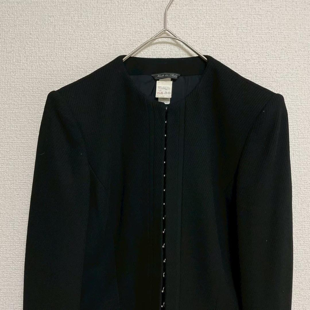 ジャンニヴェルサーチ セットアップ ノーカラージャケット スカート イタリア製