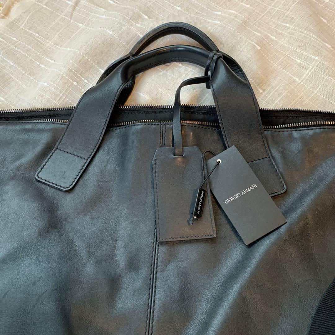 お値下げ！Giorgio Armani ブラックボストンバッグ