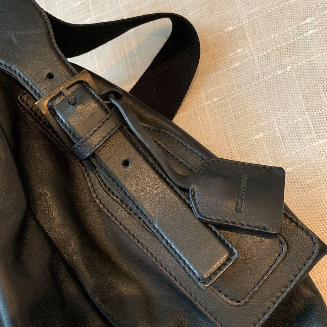 お値下げ！Giorgio Armani ブラックボストンバッグ