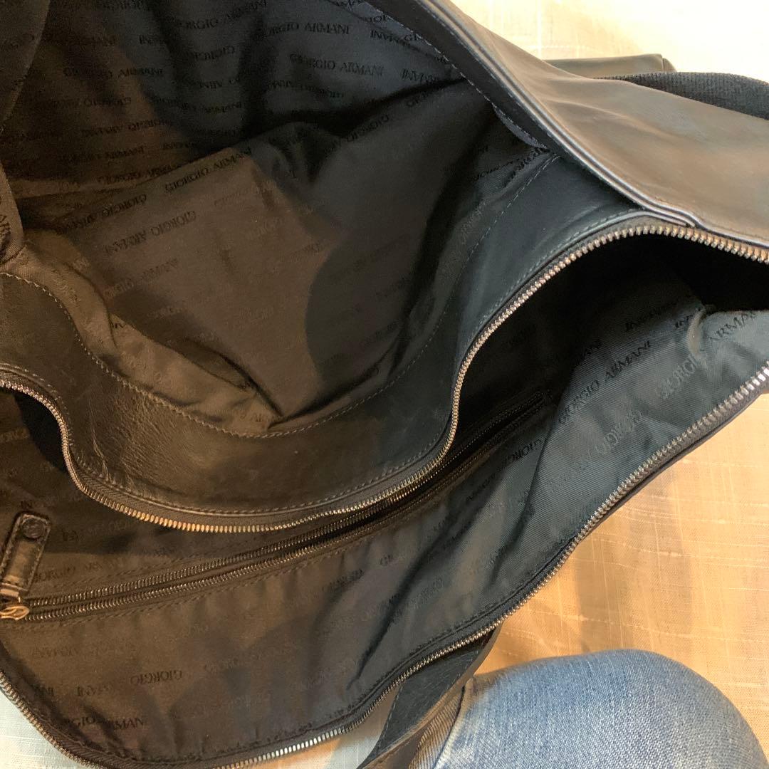 お値下げ！Giorgio Armani ブラックボストンバッグ