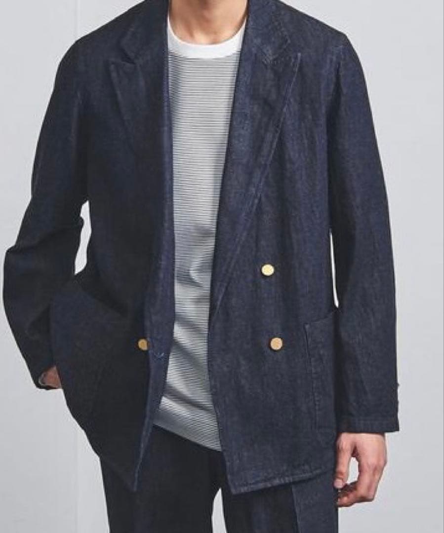 あ*き様 ユナイテッドアローズ デニム ダブルジャケット ブレザー 金ボタン