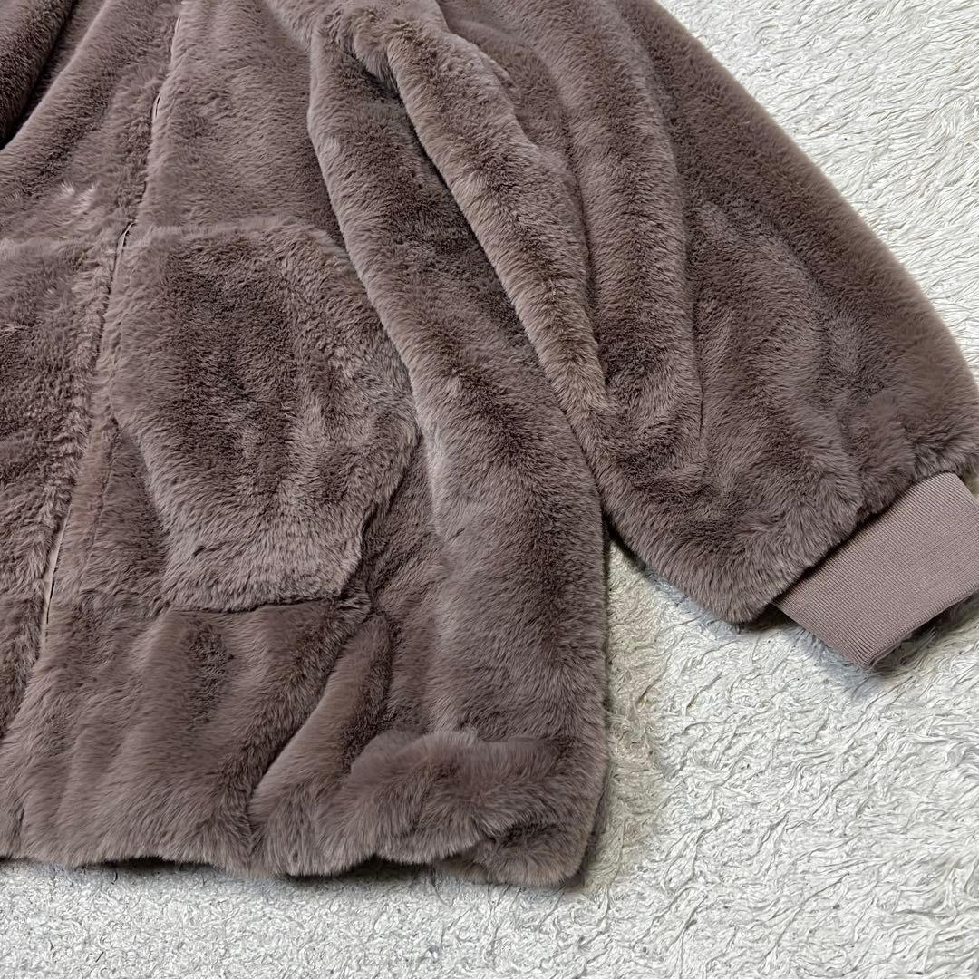 マリークワント ビジュー デイジー ファー ビッグパーカー ブルゾン レディース