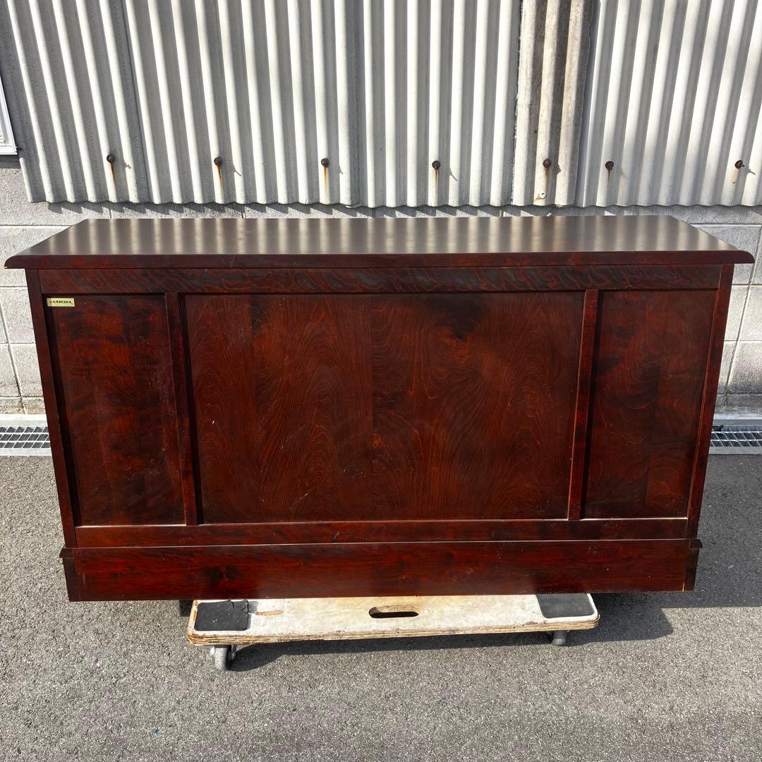 北海道民芸家具 木製サイドボード ブラウン