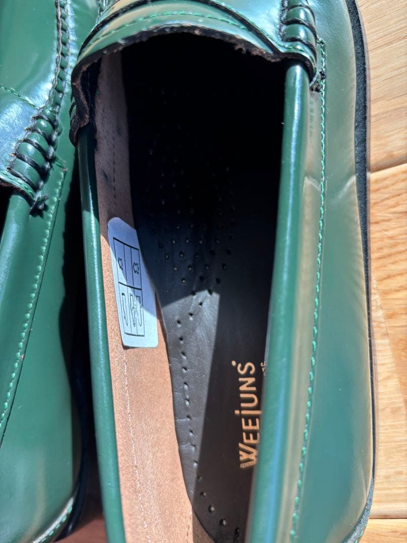 【美品】G.H.BASS ローファー　グリーン　38 24.5相当