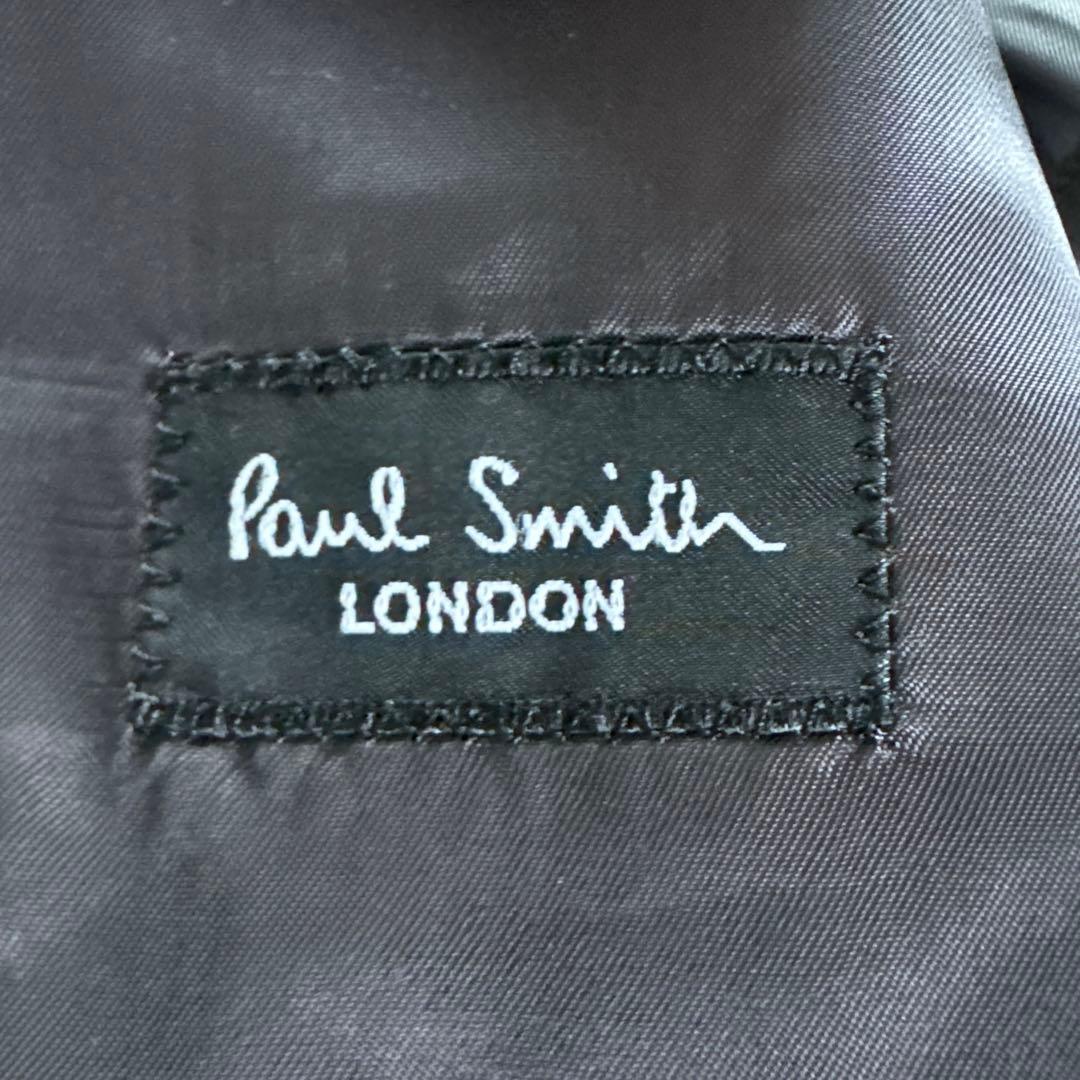 【ポールスミス】ロロピアーナSuper120'S スーツ グレーストライプ XL