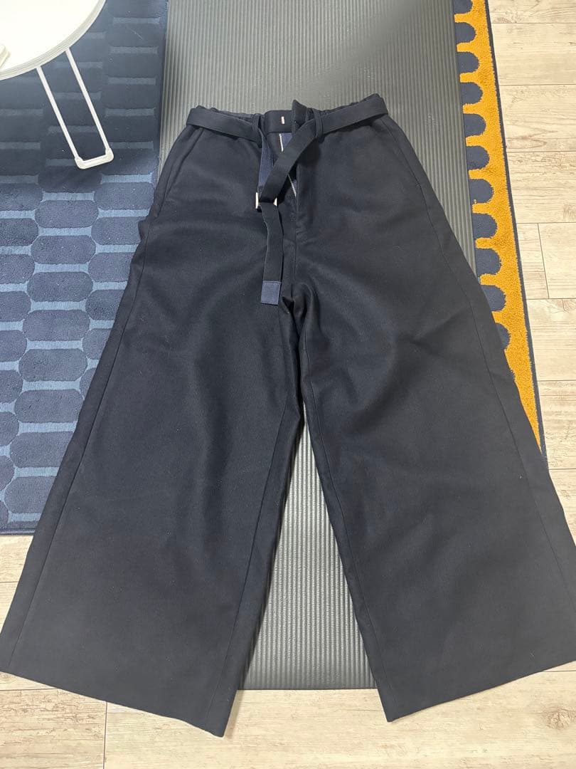 Sacai 【タグ付き・試着のみ】ウール100% ワイドレッグパンツ